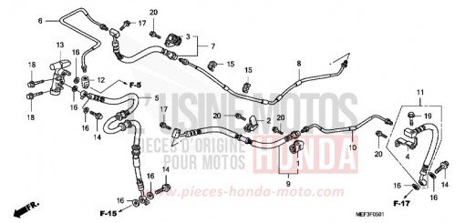 REAR BRAKE PIPE (FJS400D8) FJS400D8 de 2008